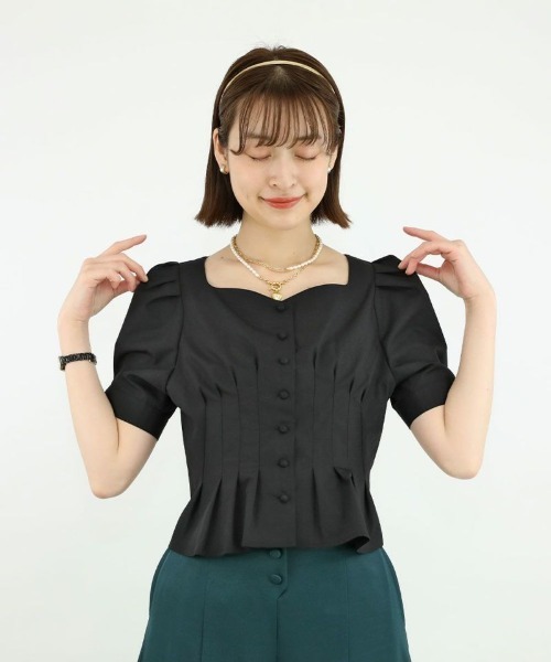an another angelus(アンアナザーアンジェラス)の「コルセットタックブラウス/ananotherangelus(シャツ/ブラウス・レディース・オフホワイト/ブラック/ブルーグレー・FREE)」の19枚目の写真