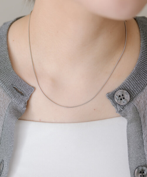 ear PAPILLONNER（イアパピヨネ）の「《金属アレルギー対応/ステンレス/通勤/シンプル》スネークY字ネックレス（ネックレス・レディース・シルバー/ゴールド・FREE）」の8枚目の写真