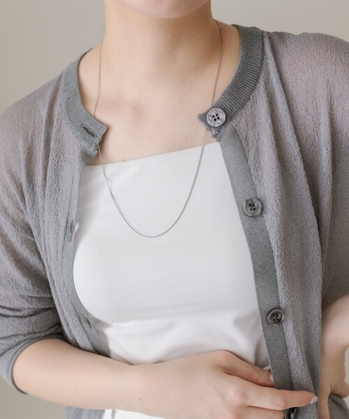 ear PAPILLONNER（イアパピヨネ）の「《金属アレルギー対応/ステンレス/通勤/シンプル》スネークY字ネックレス（ネックレス・レディース・シルバー/ゴールド・FREE）」の11枚目の写真