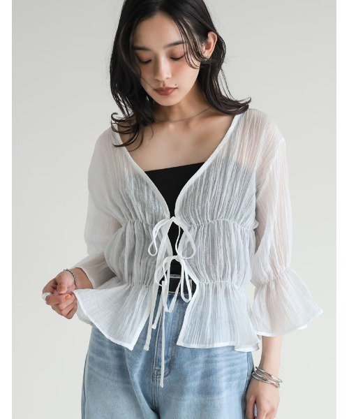 tシャツ 「LUXE」コットン楊柳ティアードブラウス レディース LUXE】コットン楊柳ティアードブラウス | おしゃれな大人