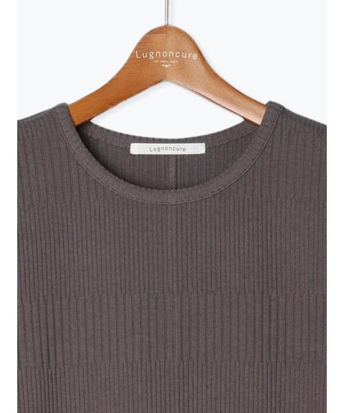 Lugnoncure（ルノンキュール）の「ランダムリブカットワンピース（ワンピース・レディース・ベージュ/チャコールグレー/ブラック・F）」の15枚目の写真
