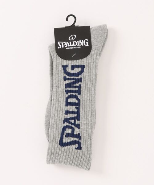 ＪＵＧＬＡＮＳ（ユグランス）の「【SPALDING】C. 底P アメリブ異柄ロゴ / スポルディング クルー丈ソックス（ソックス/靴下・メンズ・ホワイト/オレンジ/グレー/ブラック・25cm～27cm）」の3枚目の写真