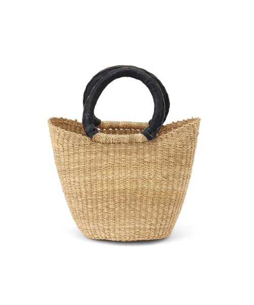 SALON adam et rope'(サロン アダム エ ロペ)の「ボルガ丸底ニケフォルムバスケットS/無地黒ハンドル(かごバッグ・レディース・ベージュ・FREE)」の14枚目の写真