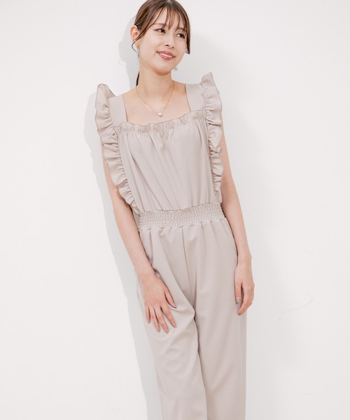 Jayro(ジャイロ)の「フリル使いオールインワン(つなぎ/オールインワン・レディース・ブラック/グレー系その他・M)」の5枚目の写真