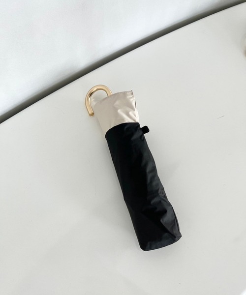 Me%（ミィパーセント）の「【晴雨兼用傘】バイカラーミニカサ 102553（折りたたみ傘・レディース・グレー/ベージュ/ブルー/ブラック・FREE）」の8枚目の写真