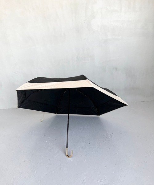 Me%（ミィパーセント）の「【晴雨兼用傘】バイカラーミニカサ 102553（折りたたみ傘・レディース・グレー/ベージュ/ブルー/ブラック・FREE）」の10枚目の写真