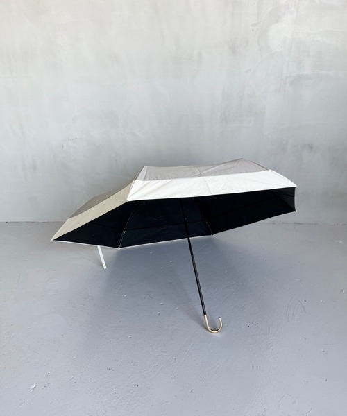 Me%（ミィパーセント）の「【晴雨兼用傘】バイカラーミニカサ 102553（折りたたみ傘・レディース・グレー/ベージュ/ブルー/ブラック・FREE）」の14枚目の写真