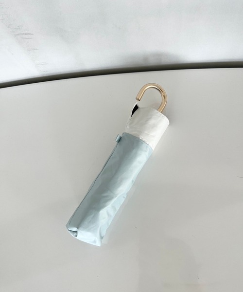 Me%（ミィパーセント）の「【晴雨兼用傘】バイカラーミニカサ 102553（折りたたみ傘・レディース・グレー/ベージュ/ブルー/ブラック・FREE）」の18枚目の写真