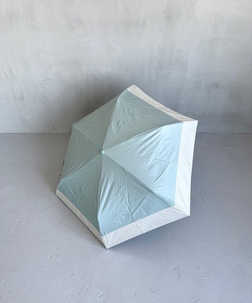 Me%（ミィパーセント）の「【晴雨兼用傘】バイカラーミニカサ 102553（折りたたみ傘・レディース・グレー/ベージュ/ブルー/ブラック・FREE）」の19枚目の写真