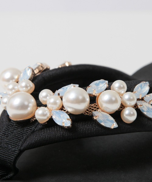 Julia Boutique（ジュリアブティック）の「ビジュー＆パール厚底ビーチサンダル/24117（サンダル・レディース・ライトベージュ/ブラック・39/38/37/36）」の22枚目の写真