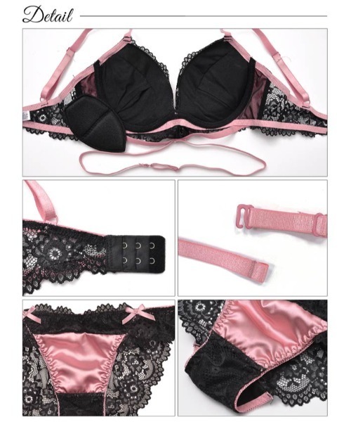 再入荷❤️ダブルリボンサテン❤️上下セット❤️全2色❤️胸下コード❤️バックレース❤️ 大人気❤️キュートサテンリボン❤️上下セット❤️全2色
