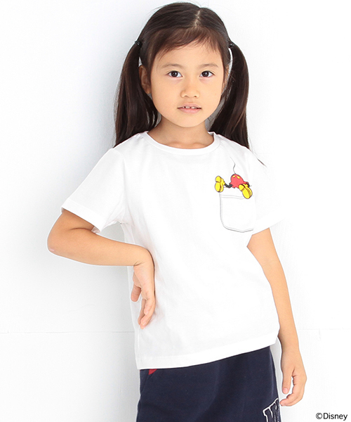 B:MING by BEAMS（ビーミングバイビームス）の「Disney｜ビーミング by ビームス / ミッキーマウス ポケットTシャツ 15SS（Tシャツ/カットソー・キッズ・ホワイト/ネイビー・110/90/100/130/120/140）」の16枚目の写真