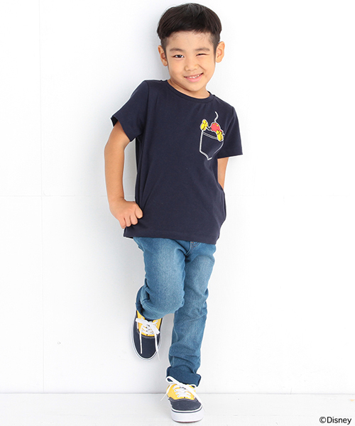 B:MING by BEAMS（ビーミングバイビームス）の「Disney｜ビーミング by ビームス / ミッキーマウス ポケットTシャツ 15SS（Tシャツ/カットソー・キッズ・ホワイト/ネイビー・110/90/100/130/120/140）」の14枚目の写真
