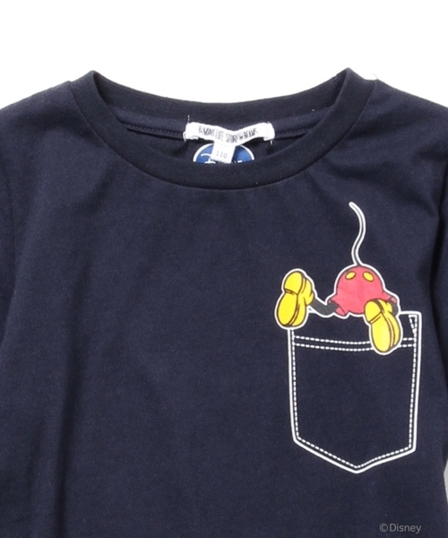 B:MING by BEAMS（ビーミングバイビームス）の「Disney｜ビーミング by ビームス / ミッキーマウス ポケットTシャツ 15SS（Tシャツ/カットソー・キッズ・ホワイト/ネイビー・110/90/100/130/120/140）」の11枚目の写真