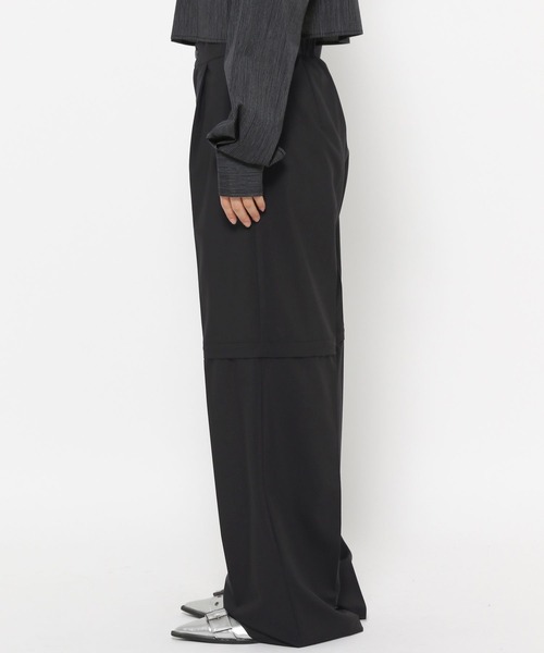 FOREVER 21（フォーエバー トゥエンティーワン）の「【2024FW】2WAYルーズスラックスパンツ（スラックス・レディース・グレー/ブラウン/ブラック・MEDIUM/SMALL）」の5枚目の写真