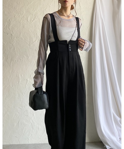めておら　グリッターロゴTシャツ　メルト・ダ・テンシ セール】配色メロウ長袖グリッターラメシースルー/シアーロングT