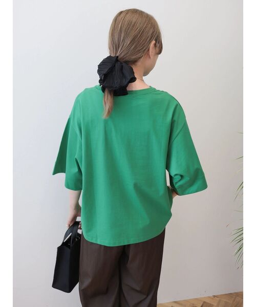AMERICAN HOLIC(アメリカンホリック)の「接触冷感SZ5分袖カットプルオーバー(Tシャツ/カットソー・レディース・グリーン/オフホワイト/サックスブルー/チャコールグレー・L/M)」の16枚目の写真