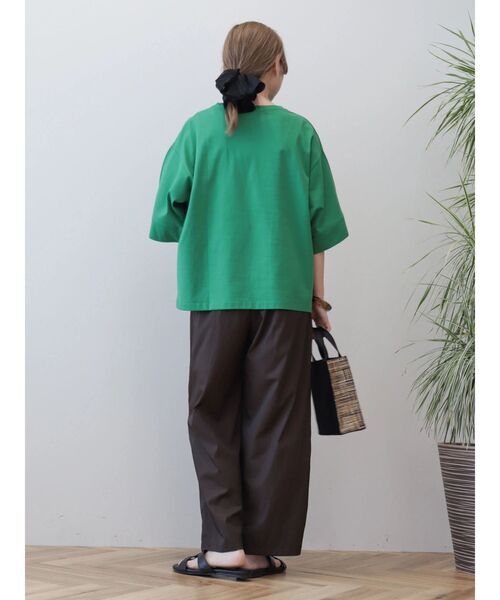 AMERICAN HOLIC(アメリカンホリック)の「接触冷感SZ5分袖カットプルオーバー(Tシャツ/カットソー・レディース・グリーン/オフホワイト/サックスブルー/チャコールグレー・L/M)」の18枚目の写真