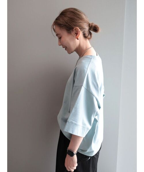 AMERICAN HOLIC(アメリカンホリック)の「接触冷感SZ5分袖カットプルオーバー(Tシャツ/カットソー・レディース・グリーン/オフホワイト/サックスブルー/チャコールグレー・L/M)」の19枚目の写真