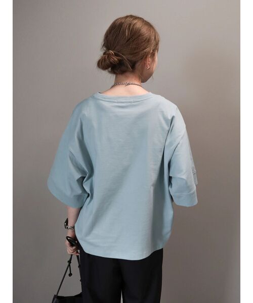 AMERICAN HOLIC(アメリカンホリック)の「接触冷感SZ5分袖カットプルオーバー(Tシャツ/カットソー・レディース・グリーン/オフホワイト/サックスブルー/チャコールグレー・L/M)」の20枚目の写真