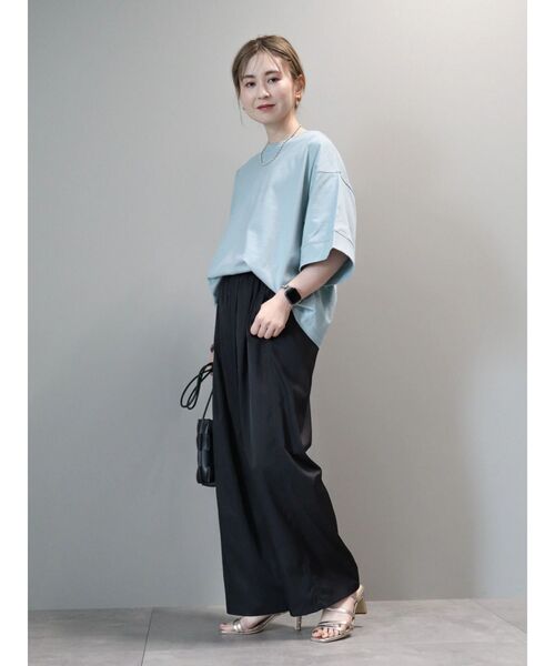 AMERICAN HOLIC(アメリカンホリック)の「接触冷感SZ5分袖カットプルオーバー(Tシャツ/カットソー・レディース・グリーン/オフホワイト/サックスブルー/チャコールグレー・L/M)」の21枚目の写真