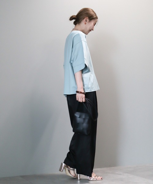 AMERICAN HOLIC(アメリカンホリック)の「接触冷感SZ5分袖カットプルオーバー(Tシャツ/カットソー・レディース・グリーン/オフホワイト/サックスブルー/チャコールグレー・L/M)」の9枚目の写真