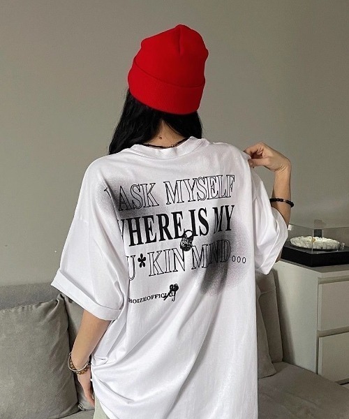 SHEENA(シーナ)の「【ユニセックス】グラフィックロゴプリントBIGTシャツ(Tシャツ/カットソー・レディース・ホワイト/ブラック・M)」の5枚目の写真
