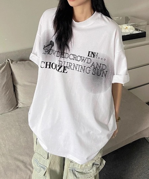 SHEENA(シーナ)の「【ユニセックス】グラフィックロゴプリントBIGTシャツ(Tシャツ/カットソー・レディース・ホワイト/ブラック・M)」の8枚目の写真