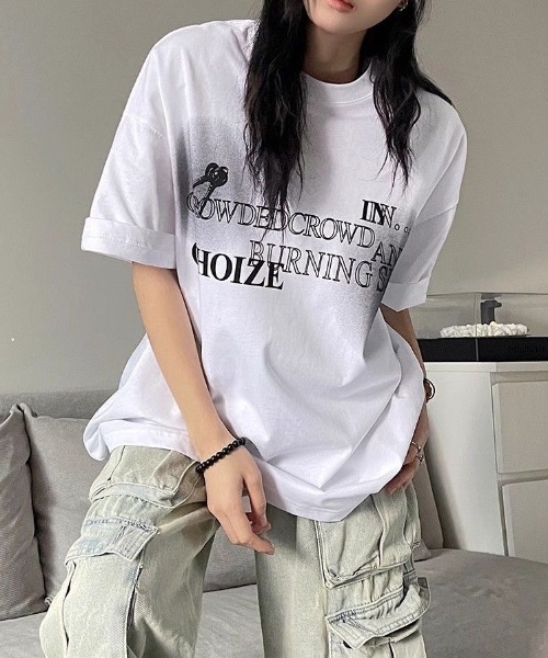 SHEENA(シーナ)の「【ユニセックス】グラフィックロゴプリントBIGTシャツ(Tシャツ/カットソー・レディース・ホワイト/ブラック・M)」の10枚目の写真