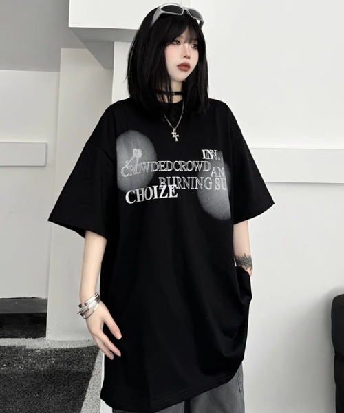 SHEENA(シーナ)の「【ユニセックス】グラフィックロゴプリントBIGTシャツ(Tシャツ/カットソー・レディース・ホワイト/ブラック・M)」の22枚目の写真