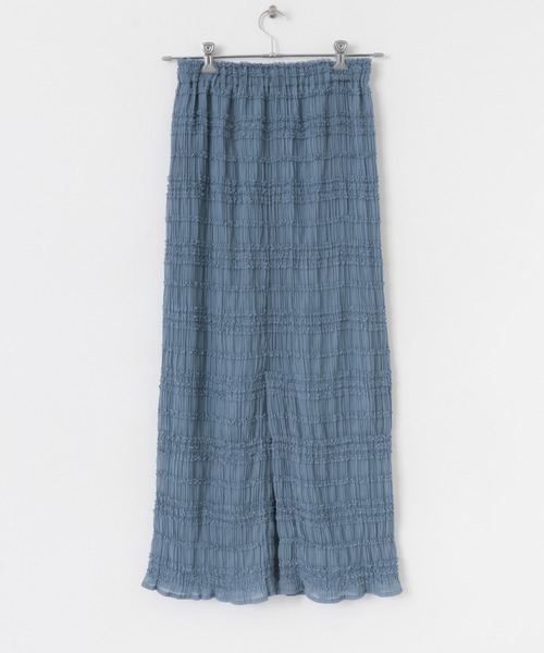 HEYUMM(ヘユム)の「アイラインフリルスカート(スカート・レディース・オフホワイト/ライトブルー/ブラック・ONE)」の9枚目の写真