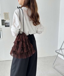 GeeRA（ジーラ）の「ラメシアーフリルバッグ（ハンドバッグ）」