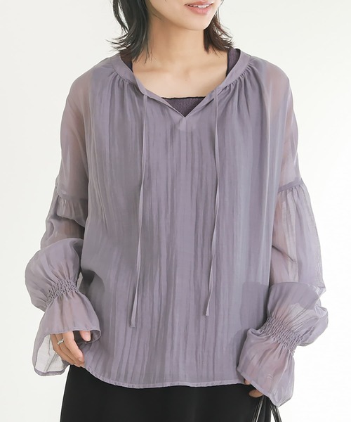 n'OrLABEL（ノアールレーベル）の「『配色メロースクエアタンクトップ』（タンクトップ・レディース・アイボリー/ブラック/パープル/ブラウン・S～Ｍ/3L/L～LL）」の16枚目の写真