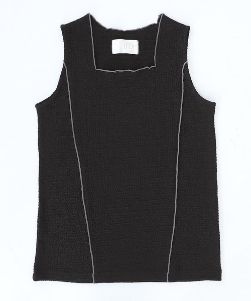n'OrLABEL（ノアールレーベル）の「『配色メロースクエアタンクトップ』（タンクトップ・レディース・アイボリー/ブラック/パープル/ブラウン・S～Ｍ/3L/L～LL）」の13枚目の写真