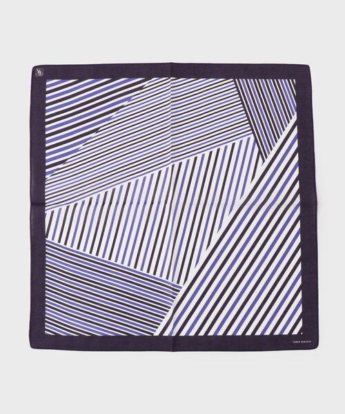 TAKEO KIKUCHI(タケオキクチ)の「柄切り替えプリントハンカチ(ハンカチ/ハンドタオル・メンズ・モスグリーン系2/ネイビー系2/ダークブラウン系2・00)」の2枚目の写真
