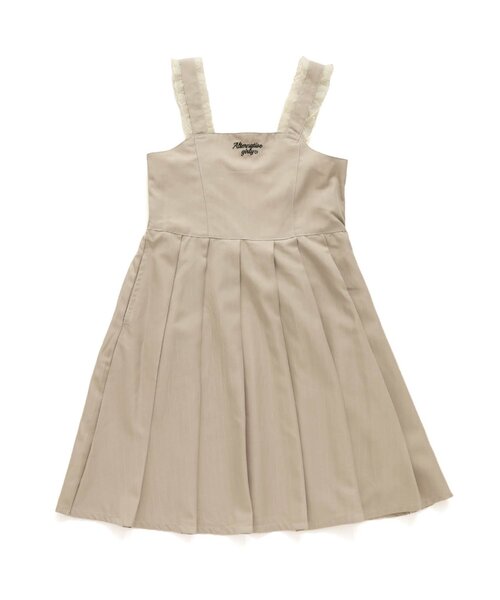 algy（アルジー）の「シアーフリルプリーツジャンスカ（ジャンパースカート・キッズ・ベージュ/ブラック・XX-SMALL/X-SMALL/MEDIUM/SMALL）」の15枚目の写真