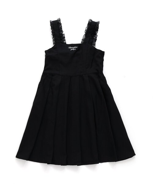 algy（アルジー）の「シアーフリルプリーツジャンスカ（ジャンパースカート・キッズ・ベージュ/ブラック・XX-SMALL/X-SMALL/MEDIUM/SMALL）」の10枚目の写真