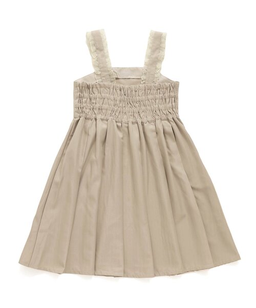 algy（アルジー）の「シアーフリルプリーツジャンスカ（ジャンパースカート・キッズ・ベージュ/ブラック・XX-SMALL/X-SMALL/MEDIUM/SMALL）」の9枚目の写真