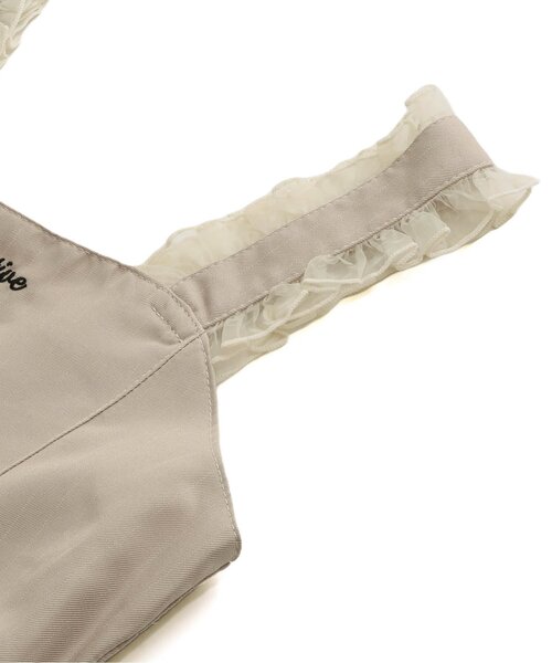 algy（アルジー）の「シアーフリルプリーツジャンスカ（ジャンパースカート・キッズ・ベージュ/ブラック・XX-SMALL/X-SMALL/MEDIUM/SMALL）」の6枚目の写真