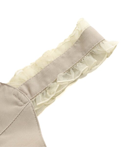 algy（アルジー）の「シアーフリルプリーツジャンスカ（ジャンパースカート・キッズ・ベージュ/ブラック・XX-SMALL/X-SMALL/MEDIUM/SMALL）」の5枚目の写真