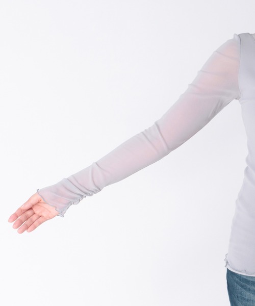 Three Four Time(スリーフォータイム)の「ソフトチュールトップス(Tシャツ/カットソー・レディース・ブラック/オフホワイト/グレー・FREE)」の20枚目の写真