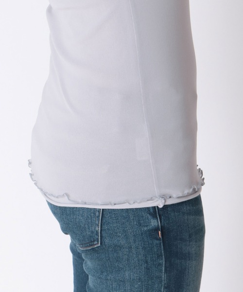 Three Four Time(スリーフォータイム)の「ソフトチュールトップス(Tシャツ/カットソー・レディース・ブラック/オフホワイト/グレー・FREE)」の21枚目の写真