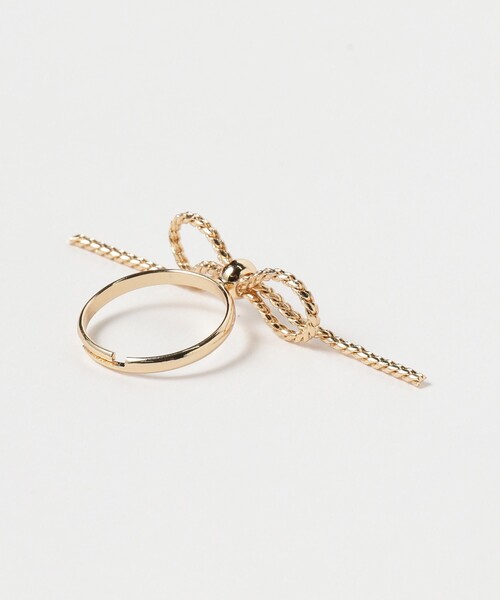 BEAMS BOY（ビームスボーイ）の「リボン チェーン リング 小（リング・レディース・ゴールド/シルバー・ONE SIZE）」の7枚目の写真
