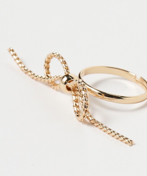 BEAMS BOY（ビームスボーイ）の「リボン チェーン リング 小（リング・レディース・ゴールド/シルバー・ONE SIZE）」の8枚目の写真