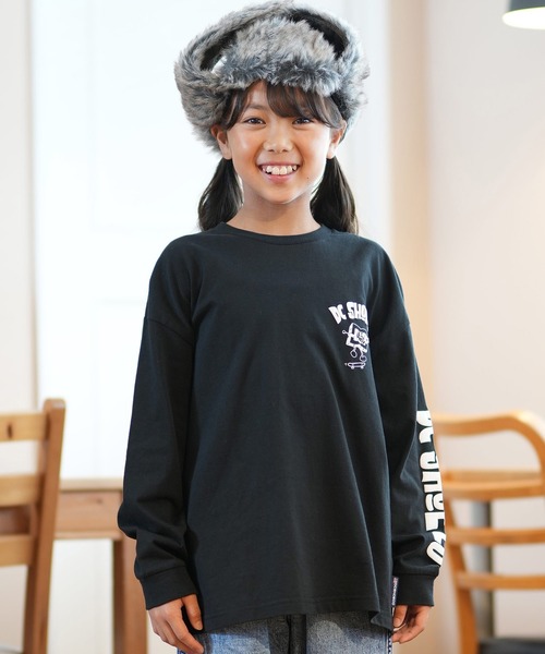 DC（ディーシー）の「DC/ディーシー 24 KD PLAYTIME LS24 キッズ プレイタイム ロングスリーブ ロングTシャツ スケートボード 公園 親子コーデ YLT244529（Tシャツ/カットソー・キッズ・ベージュ/ホワイト/ブラック・120cm/130cm/140cm/150cm/160cm/100cm/110cm）」の11枚目の写真