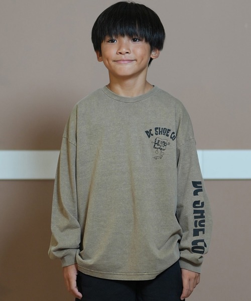 DC（ディーシー）の「DC/ディーシー 24 KD PLAYTIME LS24 キッズ プレイタイム ロングスリーブ ロングTシャツ スケートボード 公園 親子コーデ YLT244529（Tシャツ/カットソー・キッズ・ベージュ/ホワイト/ブラック・120cm/130cm/140cm/150cm/160cm/100cm/110cm）」の17枚目の写真