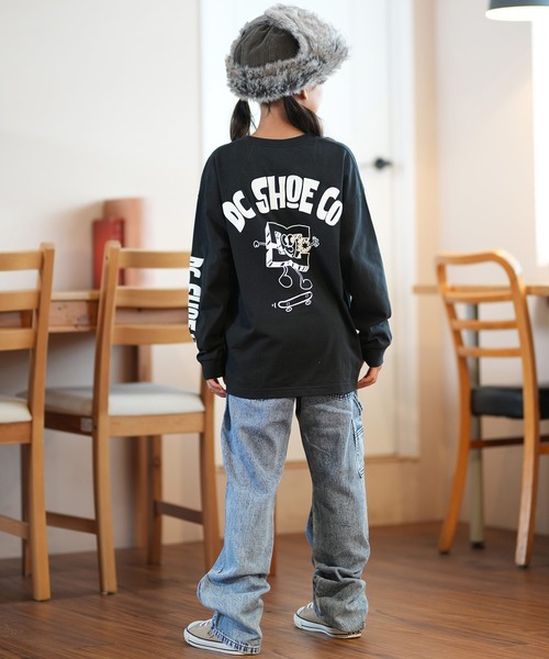 DC（ディーシー）の「DC/ディーシー 24 KD PLAYTIME LS24 キッズ プレイタイム ロングスリーブ ロングTシャツ スケートボード 公園 親子コーデ YLT244529（Tシャツ/カットソー・キッズ・ベージュ/ホワイト/ブラック・120cm/130cm/140cm/150cm/160cm/100cm/110cm）」の16枚目の写真