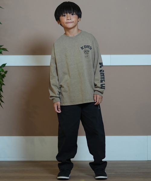 DC（ディーシー）の「DC/ディーシー 24 KD PLAYTIME LS24 キッズ プレイタイム ロングスリーブ ロングTシャツ スケートボード 公園 親子コーデ YLT244529（Tシャツ/カットソー・キッズ・ベージュ/ホワイト/ブラック・120cm/130cm/140cm/150cm/160cm/100cm/110cm）」の19枚目の写真