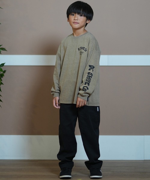 DC（ディーシー）の「DC/ディーシー 24 KD PLAYTIME LS24 キッズ プレイタイム ロングスリーブ ロングTシャツ スケートボード 公園 親子コーデ YLT244529（Tシャツ/カットソー・キッズ・ベージュ/ホワイト/ブラック・120cm/130cm/140cm/150cm/160cm/100cm/110cm）」の20枚目の写真