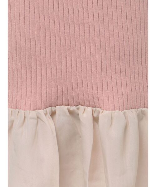 CALNAMUR(カルナムール)の「【セットアイテム】Wジップブロッキングフリルニットセットアップ(ワンピース・レディース・ピンク/グレー/ブラック・SMALL/MEDIUM)」の4枚目の写真